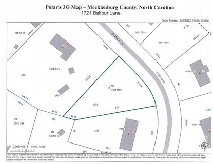 1721 Balfour Lane sold home in Westbourne, Charlotte, NC