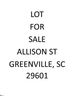 Allison Street Lot 1 sold home in Greenville, SC